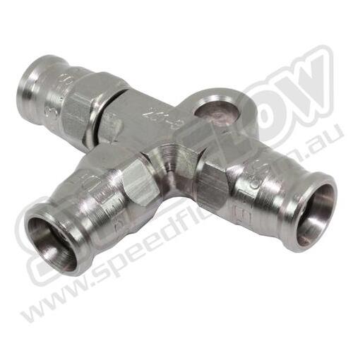SPEEDFLOW 200 Series Hose End Tee with Bracket - Aluminium