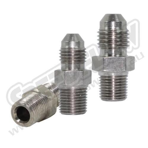 SPEEDFLOW AN Flare to BSPT Steel Adapters - 03 Male to 1/8\ BSPT Male