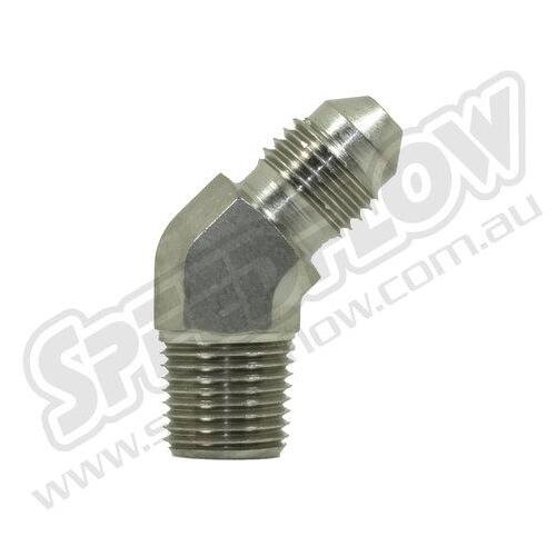 SPEEDFLOW AN Flare to NPT Steel 45 Degree Adapter