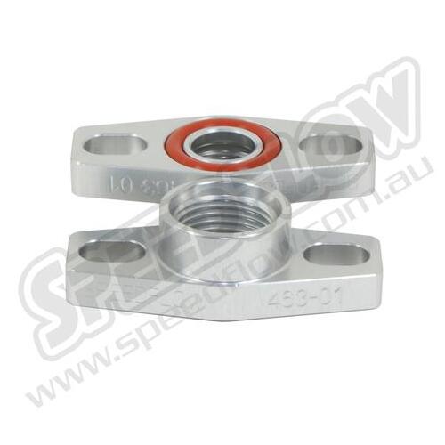 SPEEDFLOW Turbo Flange Adapter 38-44mm Hole Centres - Natural(Clear Anodising)