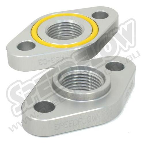 SPEEDFLOW Turbo Flange Adapter 52.4mm Hole Centres - Natural(Clear Anodising)