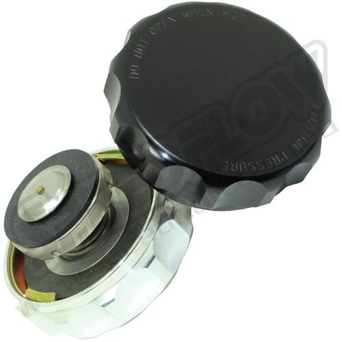 SPEEDFLOW Billet Radiator Cap ~ Large ~ 16 lb Pressure - Black