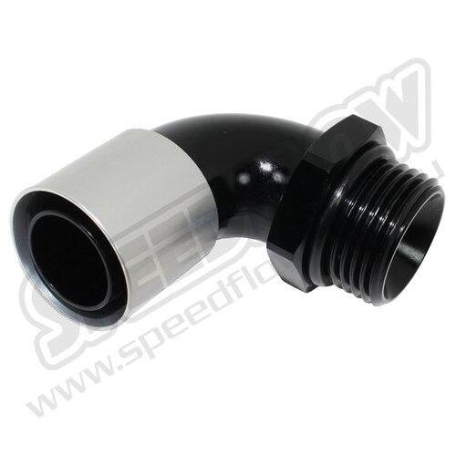 SPEEDFLOW 550 Series 90 Degree Hose End to Male -12 Port - Black/Natural