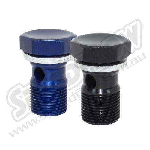 SPEEDFLOW Imperial Banjo Bolts for 14.5mm Banjo - 9/16\-24 Holley Black