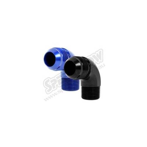 SPEEDFLOW AN Flare to NPT 90 Degree Adapters - '-03 to 1/8\ NPT Blue