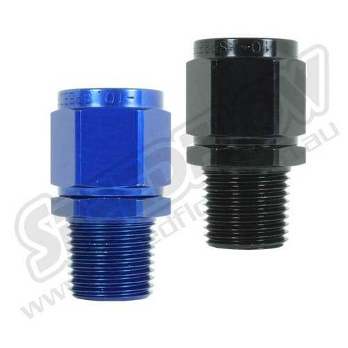 SPEEDFLOW AN Female to NPT Adapters - '-04 Female to 1/8\ NPT Male Blue