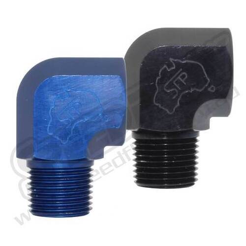 SPEEDFLOW NPT Male to Female 90 Degree - 1/2\ NPT Male Female Black