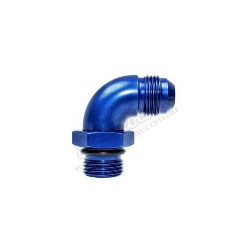 SPEEDFLOW AN Male to Port 90 Degree - '-04 to -04 (7/16\-20) Port Blue