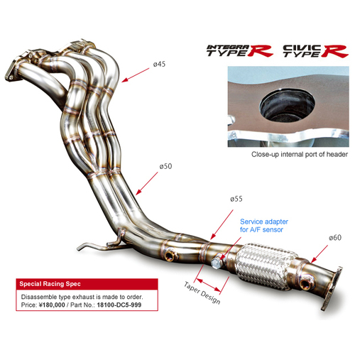 TODA RACING K20A EP3/DC5 EXHAUST MANIFOLD HEADER
