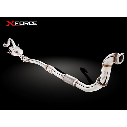 XForce 3in Turbo-Back Exhaust w/Cat - Non-Polished Stainless