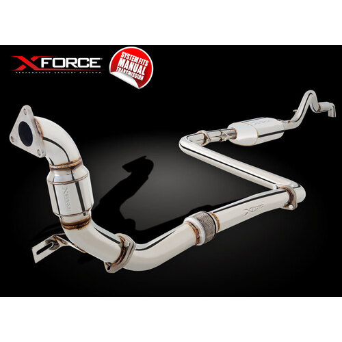 XForce 3in Turbo-Back System w/Metallic Cat (Navara 05-09) E2-ND40MWC-TBS