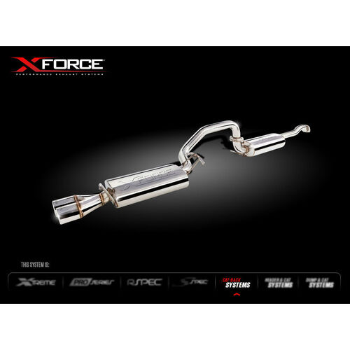XForce 2.5in Cat-Back Exhaust - No Tips (Falcon BA-BF XR6) E4-F5-02-CBS