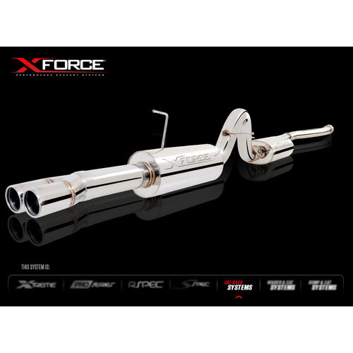 XForce 3.5in Turbo-Back Exhaust - 409 Stainless for (Falcon BA-BF XR6 Turbo Ute)