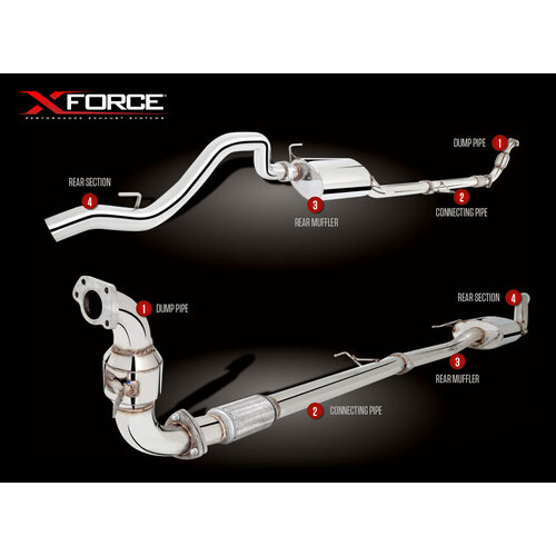 XForce 3in Turbo-Back Exhaust No Cat (Colorado RG 12-16) E4-HC03-TBS
