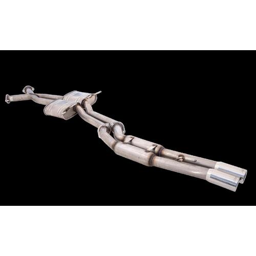 XForce Dual 3in Cat Back w/Twin Hot-Dog Rear Section - Stainless Steel