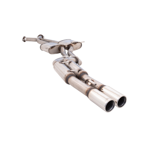 2.5in Cat-Back X-Pipe System with Straight Pipe Rear - Raw 409 Stainless Steel