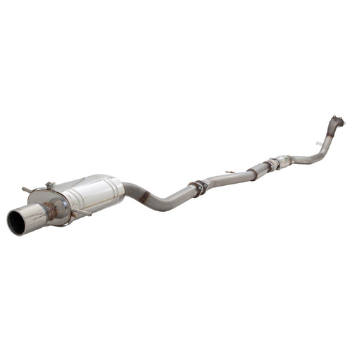 XForce 3in Turbo-Back Exhaust w/ 1.5in Tip + Oval Rear Muffler E4-SW15-MP02B-TBS