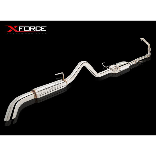 XForce 3in Turbo-Back Exhaust w/Hi-flow Cat - Mild Steel (Navara D40 07-15)