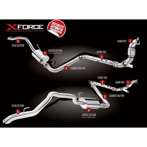 XForce 2.5L TD Automatic 3" Mild Steel Particulate Filter-Back System
