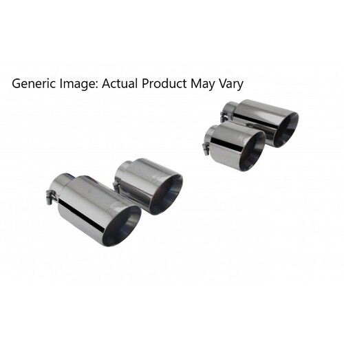 4in Tips to suit XForce Cat-Back Exhaust (Audi S3 8V Sedan 2013+) Black
