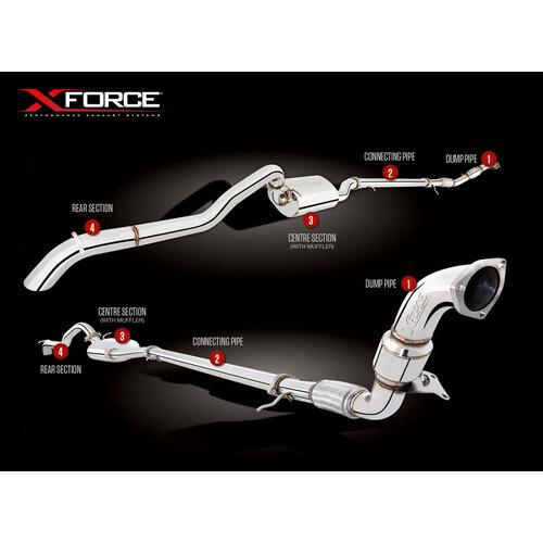 XForce 3in Turbo-Back Exhaust No Cat - Stainless Steel (Ranger PX/BT-50 11-15)