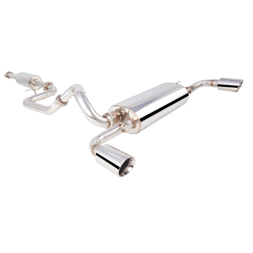 XForce 2.5in Cat-Back Exhaust w/Dual Size 4in Angle-Cut Tips (Mazda3 SP25)