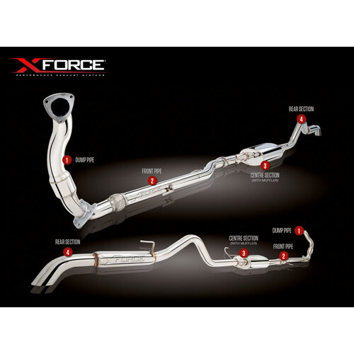 XForce 3in DPF-Back Exhaust - Stainless Steel (Navara D40 07-15) ES-ND40A-PFB