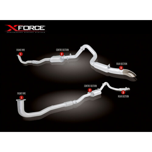 XForce 3in Cat-Back Exhaust - Stainless Steel (Patrol 88-97) ES-NY60-CBS