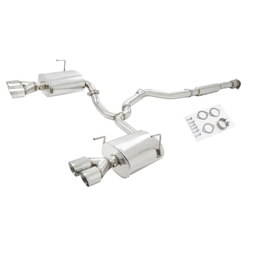 XForce 3in Cat-Back Exhaust w/Quad Tips - Stainless Steel (WRX VA 2015+)