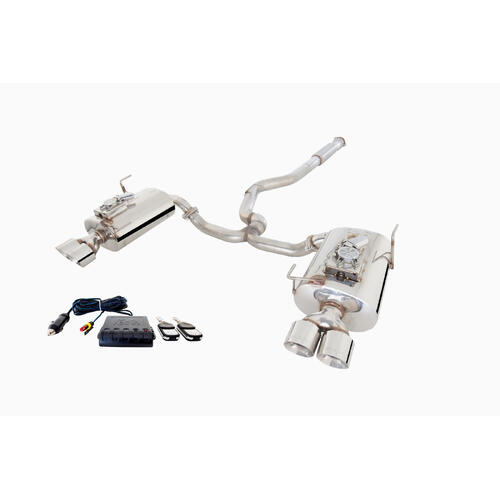 XForce 3in Cat-Back Exhaust w/Quad-Tip Varex Mufflers - Stainless