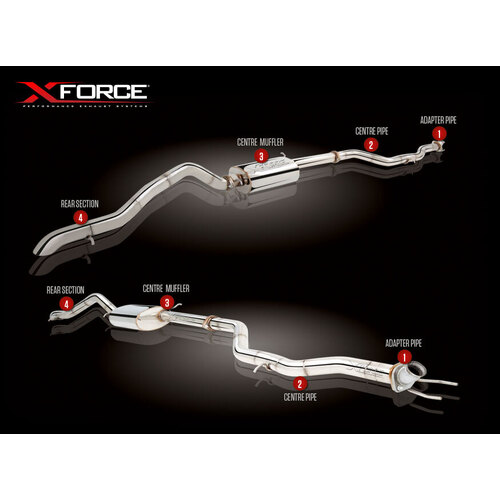 XForce 3in Cat-Back Exhaust - Stainless Steel (Amarok 2011+ 4WD) ES-VA11-4WD-CBS