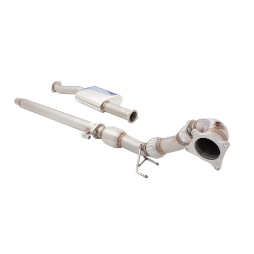 XForce 3in Dump Pipe and Cat Kit - Stainless Steel for (Golf R Mk6)