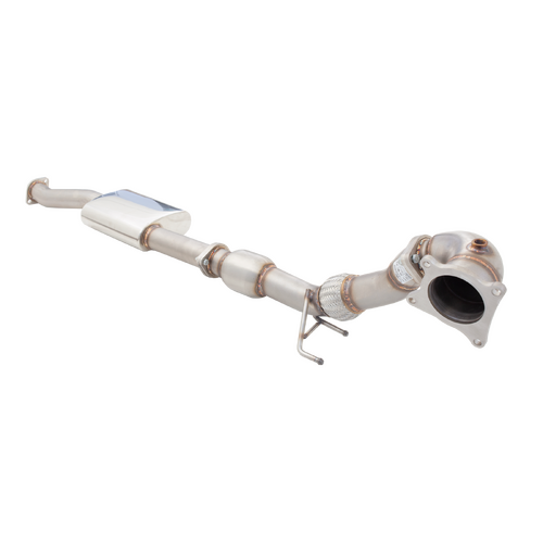 XForce 3.5" to 3" Dump Pipe With 100 Cell Metallic Cat In Stainless Steel