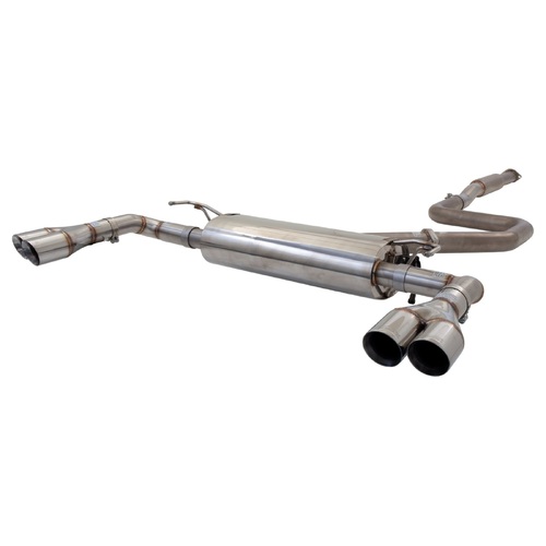 XForce 3in Cat Back System - Varex Rear Muffler w/ Tips - NP Stainless Steel