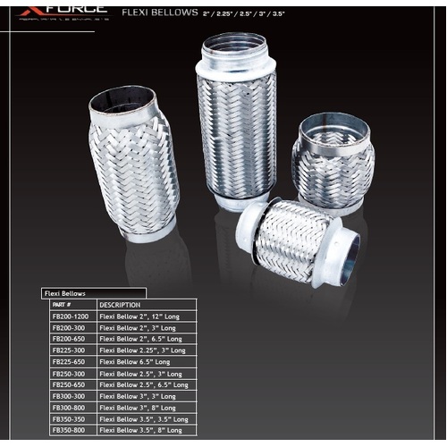 XForce Flexi Bellow 3in, 8in Long FB300-800