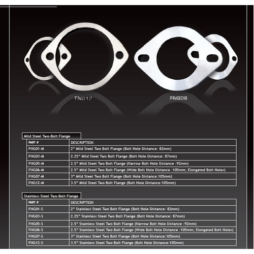 XForce 2.25in Two Bolt Flange - Stainless Steel (Bolt Hole Distance: 87mm)
