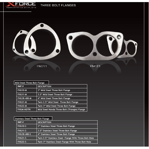 XForce 3in Three-Bolt Flange - Mild Steel FNG10-M