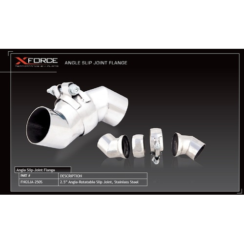 XForce 2.5in Angle-Rotatable Slip-Joint Flange - Stainless Steel FNGSJA-250-S