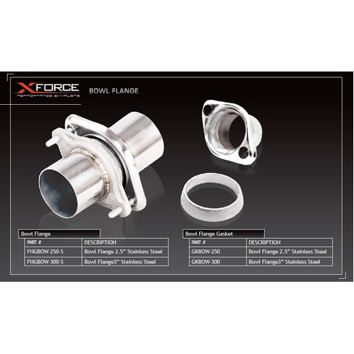 XForce 2.5in Bowl Flange Gasket - Stainless Steel GKBOW-250