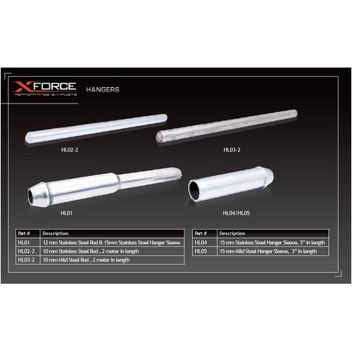 XForce 12mm Rod & 15mm Hanger Sleeve (Stainless Steel) HL01