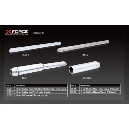 XForce 15 mm Stainless Steel Hanger Sleeve - 3in in length HL04