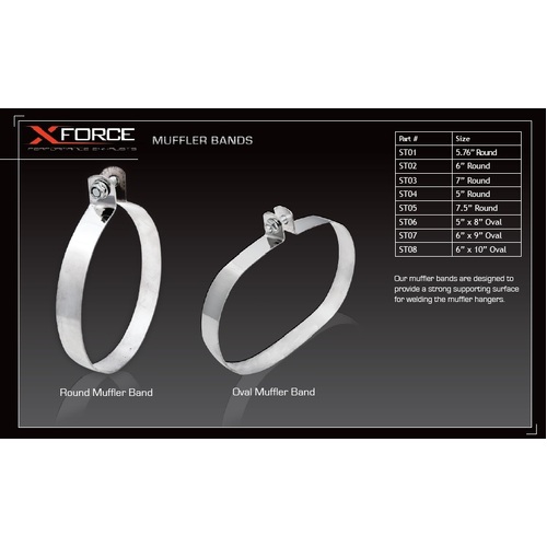 XForce Oval Muffler Band - 5in x 8in ST06