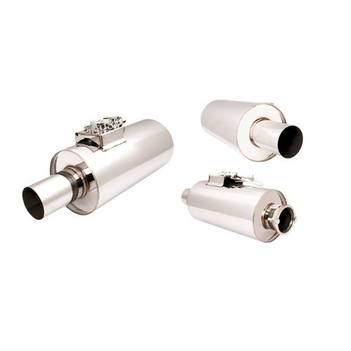 XForce Varex Universal Round Muffler - 3.5in Inlet/3.5in Outlet VMK17-350