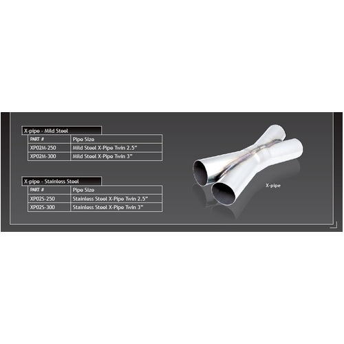 XForce X-Pipe Twin 3in - Mild Steel XP02M-300